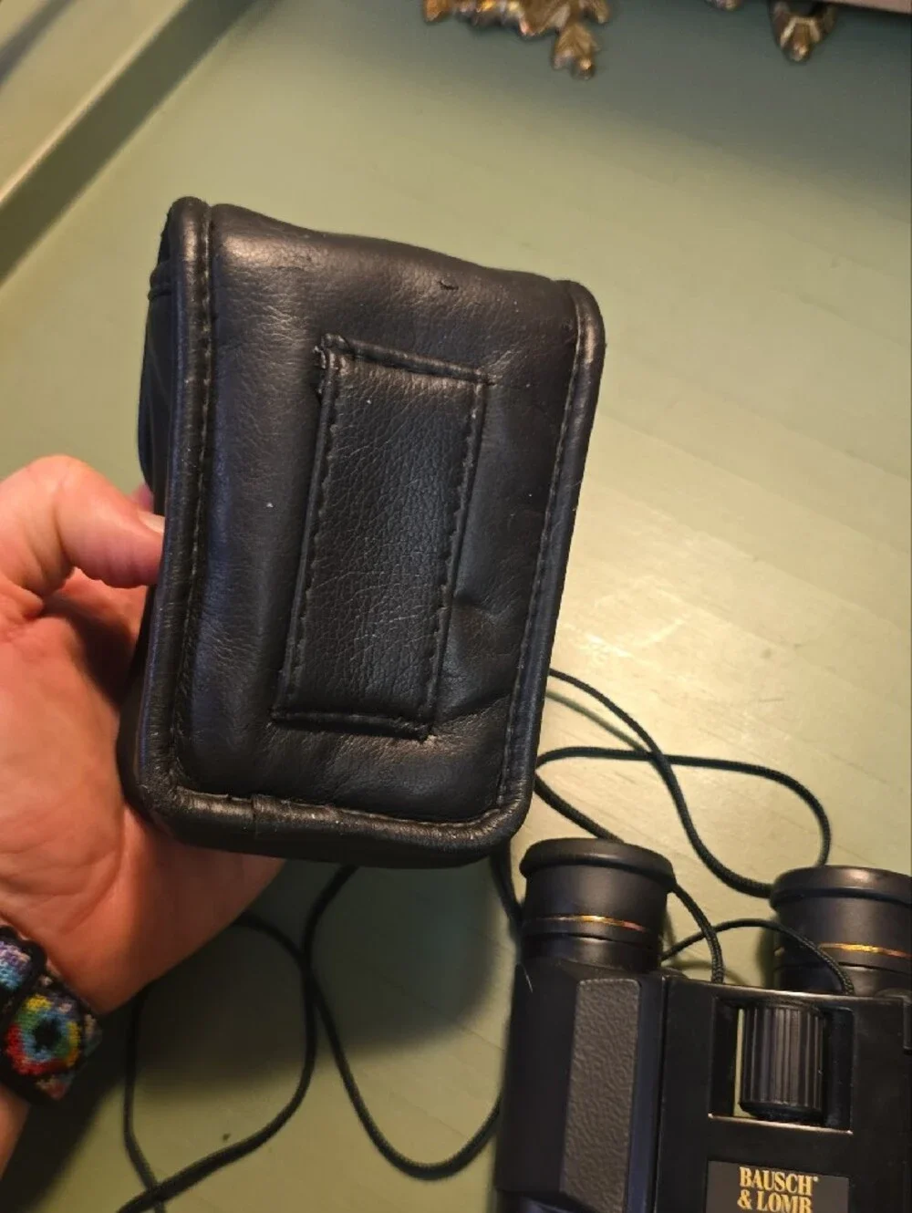 Vtg Bausch & Lomb 12 X 25 Compact Foldable Binoculars with Case Ultra Portable